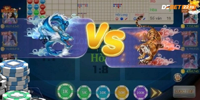 Các cửa đặt cược trong game Rồng Hổ Debet